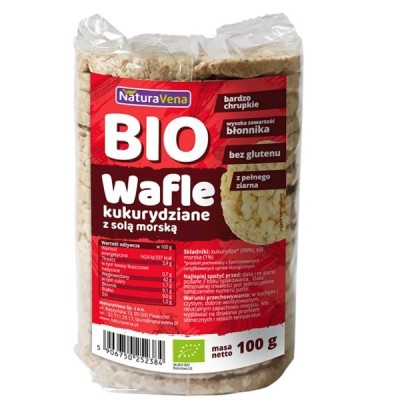 Wafle kukurydziane pełnoziarniste z solą morską BIO 100g