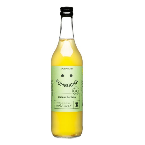 Kombucha z zielonej herbaty bezglutenowa BIO 500ml