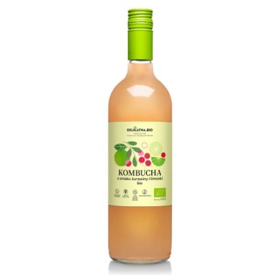 Kombucha o smaku żurawiny i limonki BIO 750ml