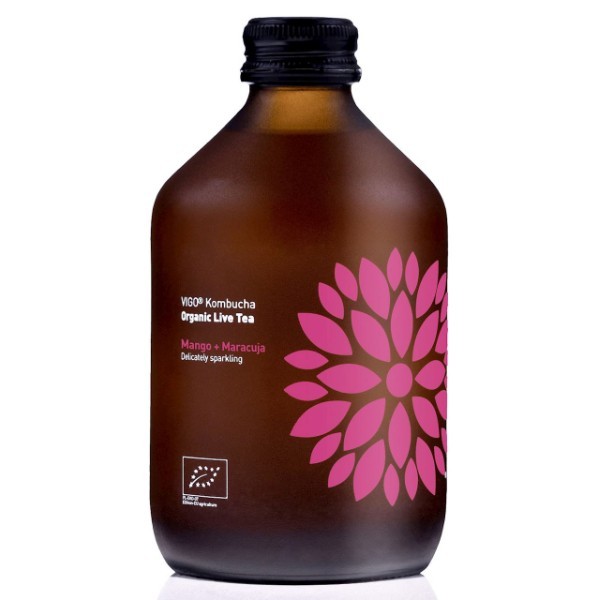 Kombucha z mango i marakują bezglutenowa BIO 330ml