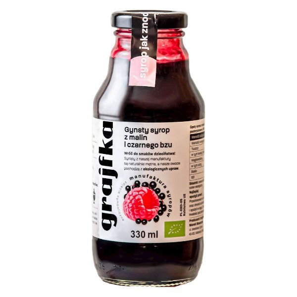 Syrop z malin i czarnego bzu BIO 330ml