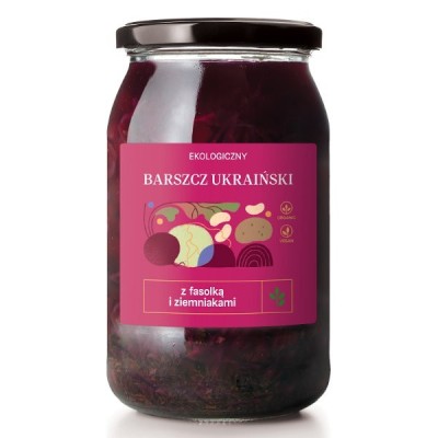 Zupa barszcz ukraiński z fasolką i ziemniakami BIO 900ml