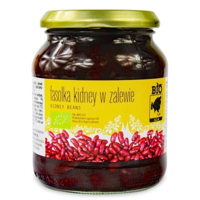 Fasolka kidney w zalewie w słoiku BIO 360g (240g)