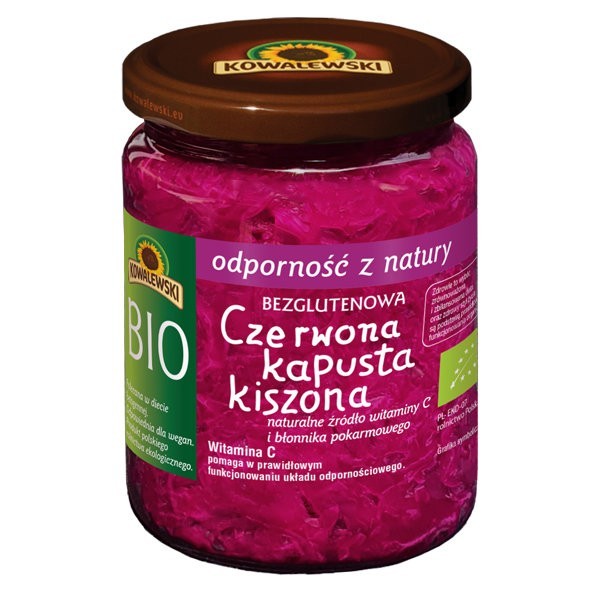 Kapusta kiszona czerwona bezglutenowa BIO 400g