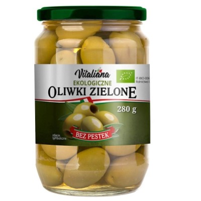 Oliwki zielone bez pestek w zalewie BIO 280g