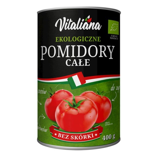 Pomidory całe bez skórki BIO 400g