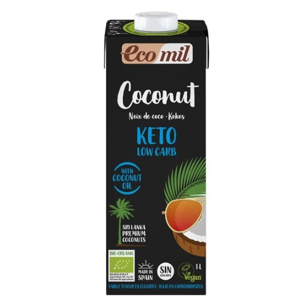 Napój kokosowy Keto Low Carb bezglutenowy BIO 1l