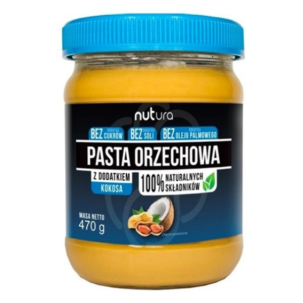 Pasta orzechowa z dodatkiem kokosa 470g