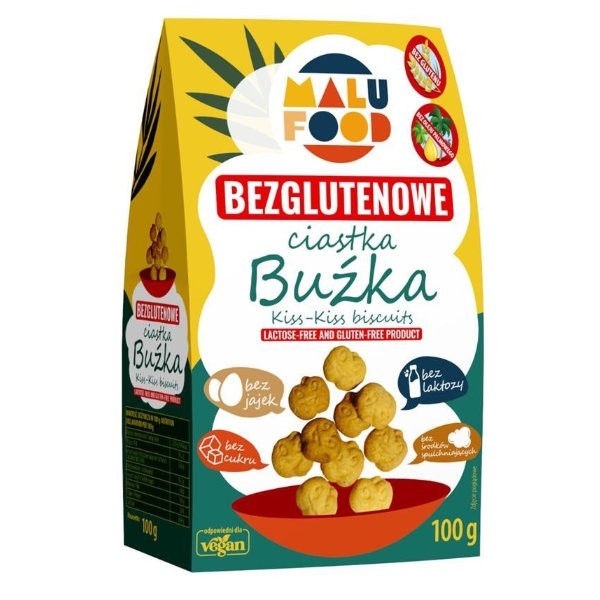 Ciastka Buźka bezglutenowe bez dodatku cukru 100g