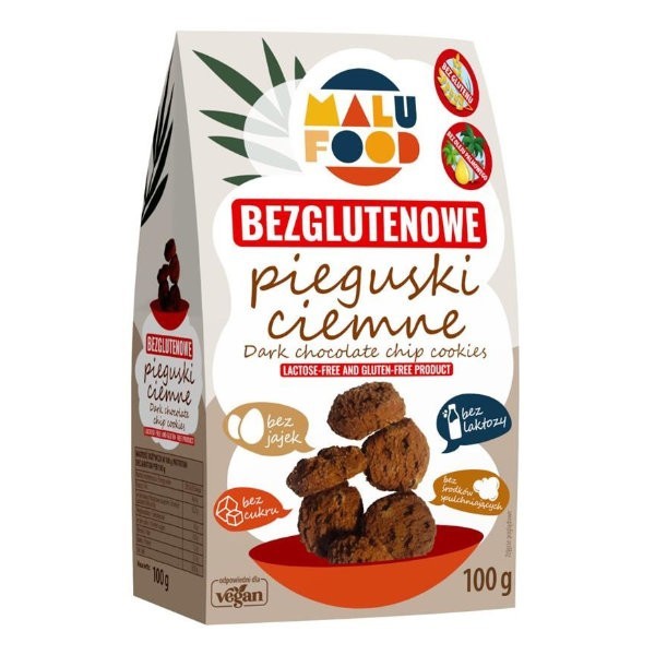 Ciastka pieguski ciemne bezglutenowe bez dodatku cukru 100g