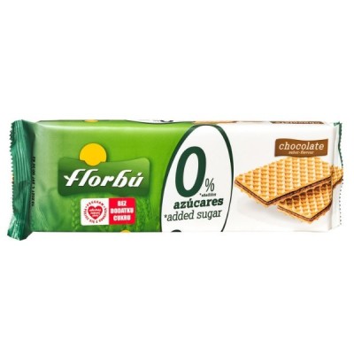 Wafelki nadziewane kakaowe bez dodatku cukru 150g