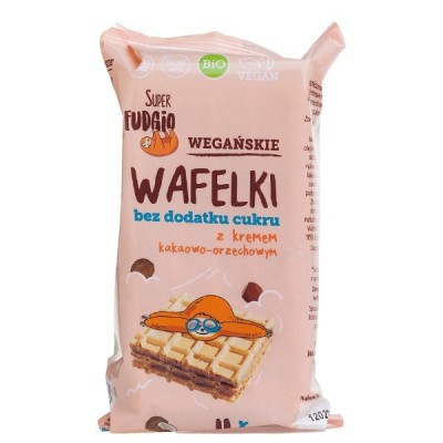 Wafelki z kremem kakowo-orzechowym bez dodatku cukrów (4x30g) 120g