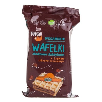 Wafelki z kremem kakaowo-orzechowym słodzone daktylami (4x30g) 120g