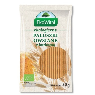 Paluszki owsiane pełnoziarniste z kurkumą BIO 50g