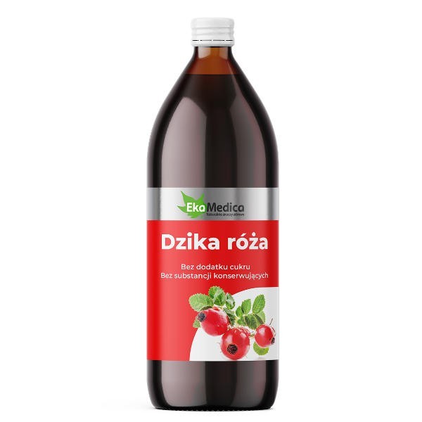 Sok z dzikiej róży 100% bez cukru 1L