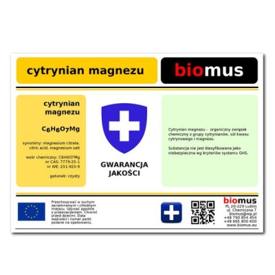 Cytrynian magnezu czysty 100g