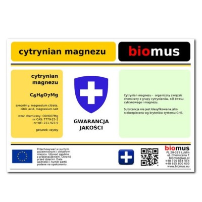 Cytrynian magnezu czysty 500g