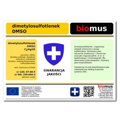 DMSO 99,9% butelka szklana 100g