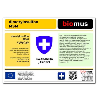 MSM metylosulfonylometan siarka organiczna  100g