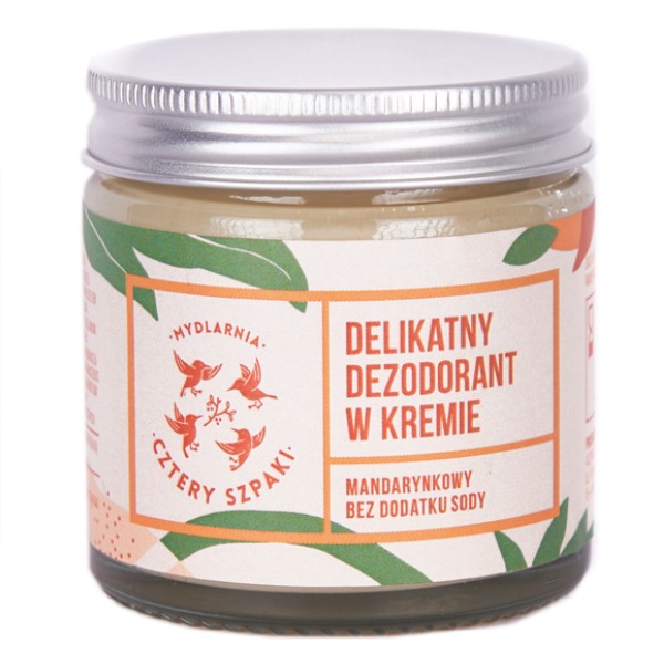 Delikatny dezodorant w kremie bez dodatku sody - mandarynkowy 60ml