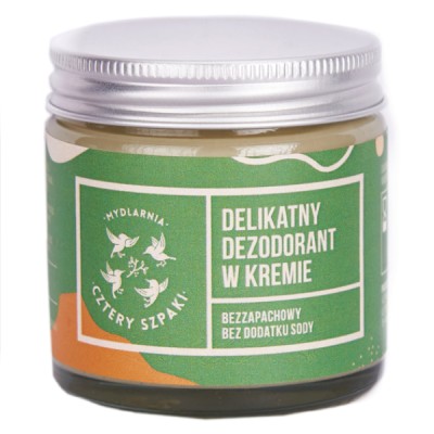 Delikatny dezodorant w kremie bez dodatku sody - bezzapachowy 60ml