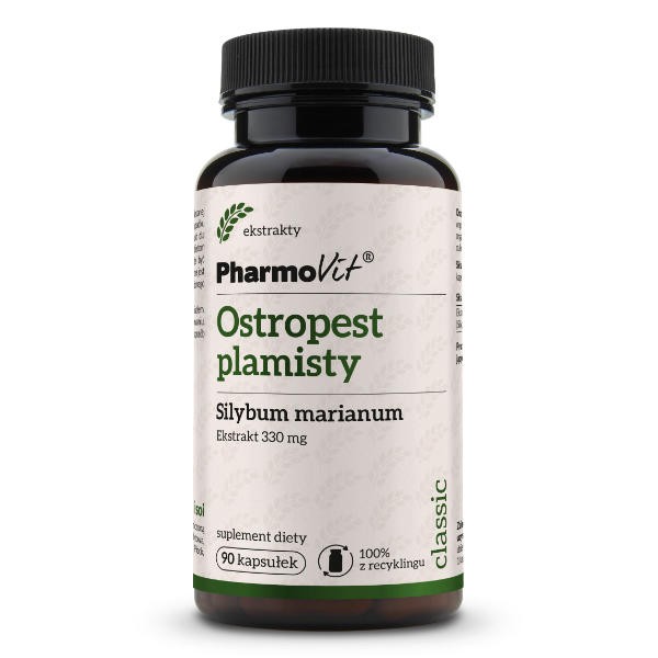 Ostropest plamisty Silybum marianum 330 mg 90 kaps