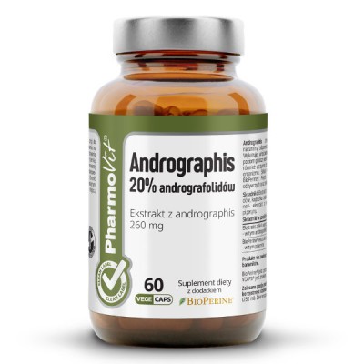 Andrographis 20% andrografolidów 60 kaps Vcaps®