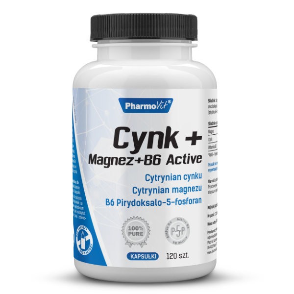 Cynk + Magnez + B6 Active 120 kaps