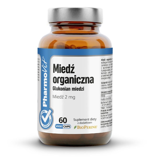 Miedź organiczna 2 mg 60 kaps Vcaps®