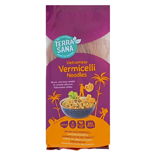 Makaron z ryżu brązowego vermicelli BIO 250g