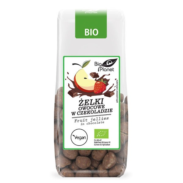 Żelki owocowe w czekoladzie BIO 100g