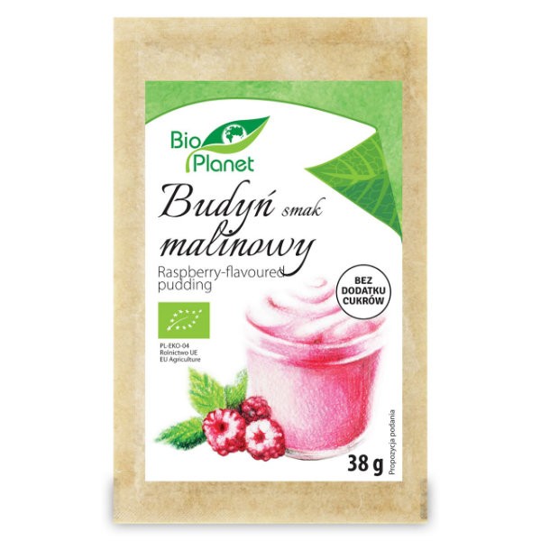 Budyń o smaku malinowym BIO 38g