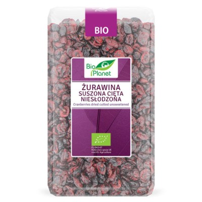 Żurawina suszona cięta niesłodzona BIO 1kg