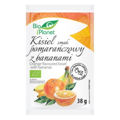 Kisiel o smaku pomarańczowym z bananami BIO 38g