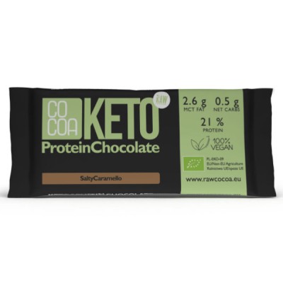 Czekolada keto proteinowa o smaku słonego karmelu BIO 40g