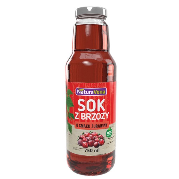 Sok z brzozy o smaku żurawiny 750ml