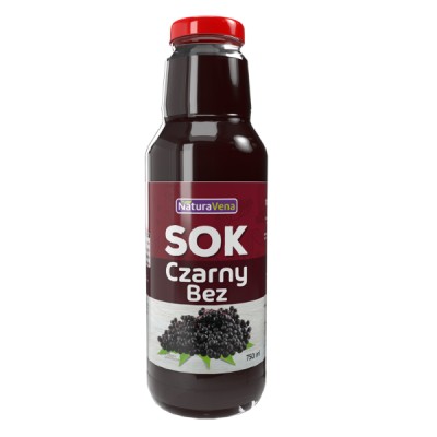 Sok z czarnego bzu 100% 750ml