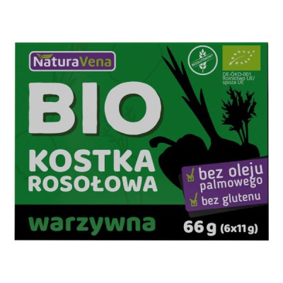 Kostka rosołowa warzywna  bezglutenowa BIO 66g