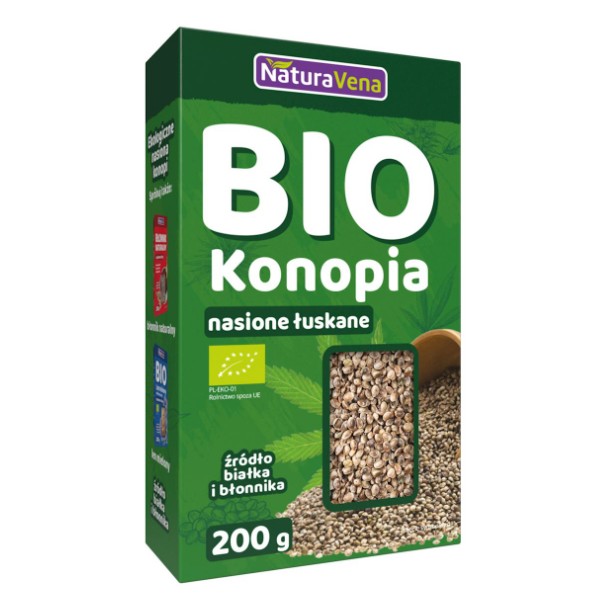 Nasiona konopi łuskane BIO 200g