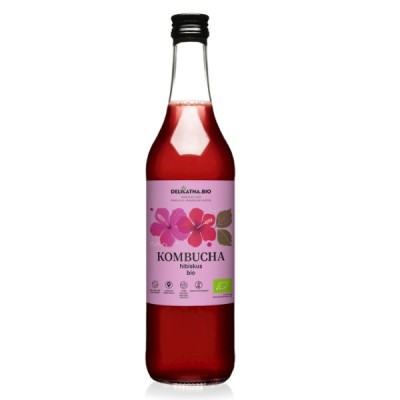 Kombucha z hibiskusem bezglutenowa BIO 500ml