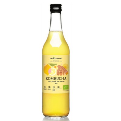 Kombucha z kurkumą i cytryną bezglutenowa BIO 500ml