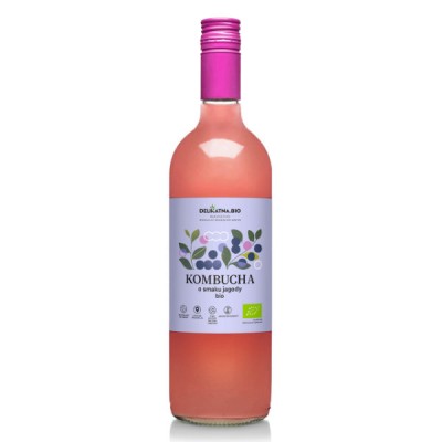 Kombucha o smaku jagody BIO 750ml