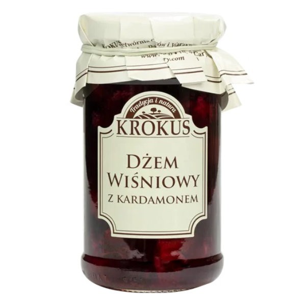 Dżem wiśniowy z kardamonem o obniżonej zawartości cukru bezglutenowy 235g