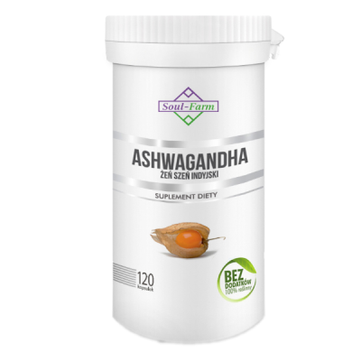 Ashwagandha ekstrakt 500mg 120 kapsułek