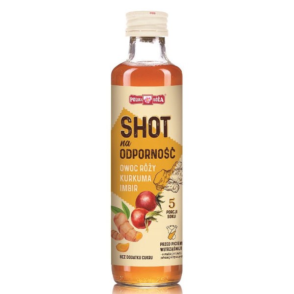 Shot na odporność owoc róży - kurkuma - imbir 250ml