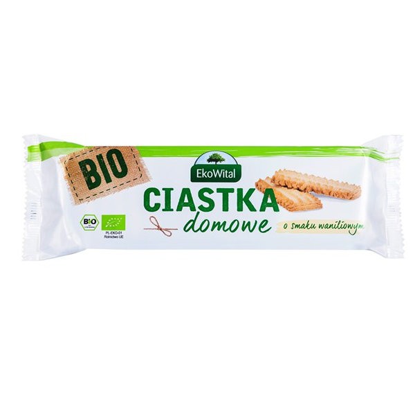 Kruche ciastka domowe o smaku waniliowym BIO 150g