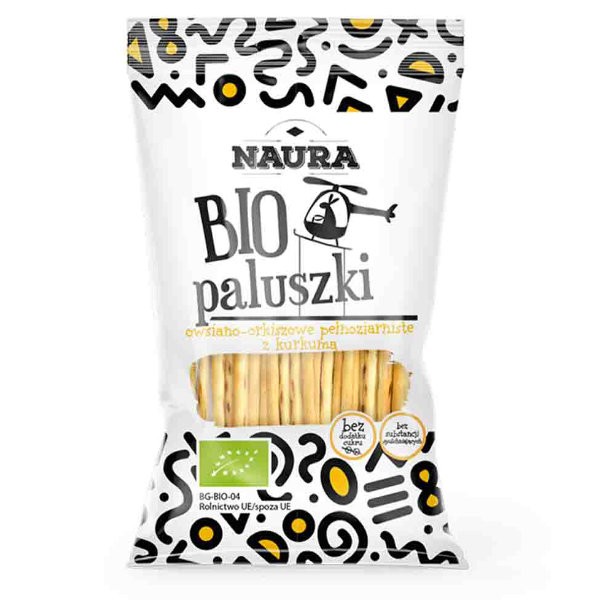 Paluszki owsiano-orkiszowe pełnoziarniste z kurkumą BIO 45g