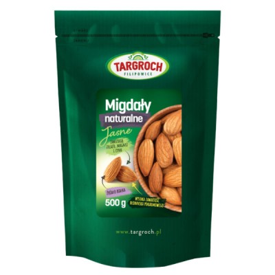Migdały naturalne jasne 500g