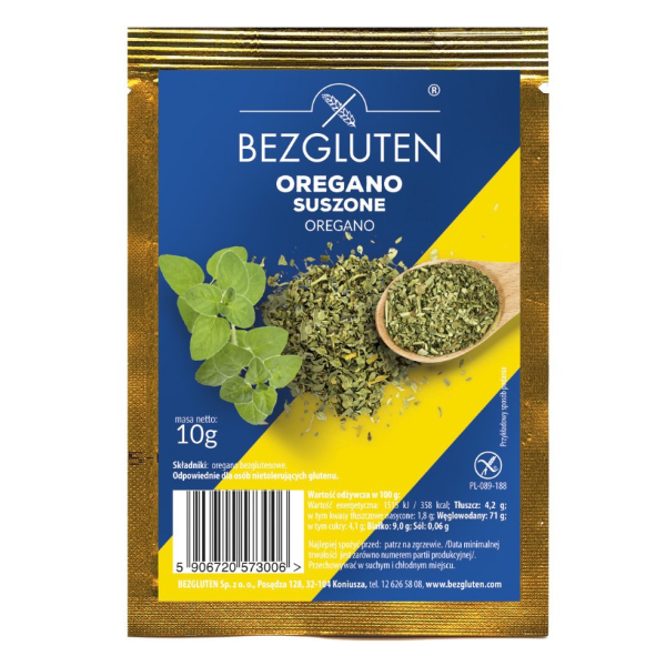 Oregano bezglutenowe 10g