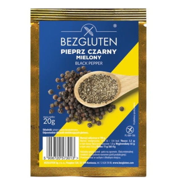 Czarny pieprz bezglutenowy 20g